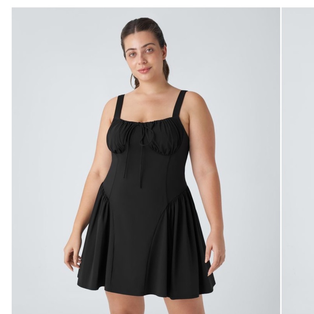 Halara Easy Peezy Tie Front Active Dress
